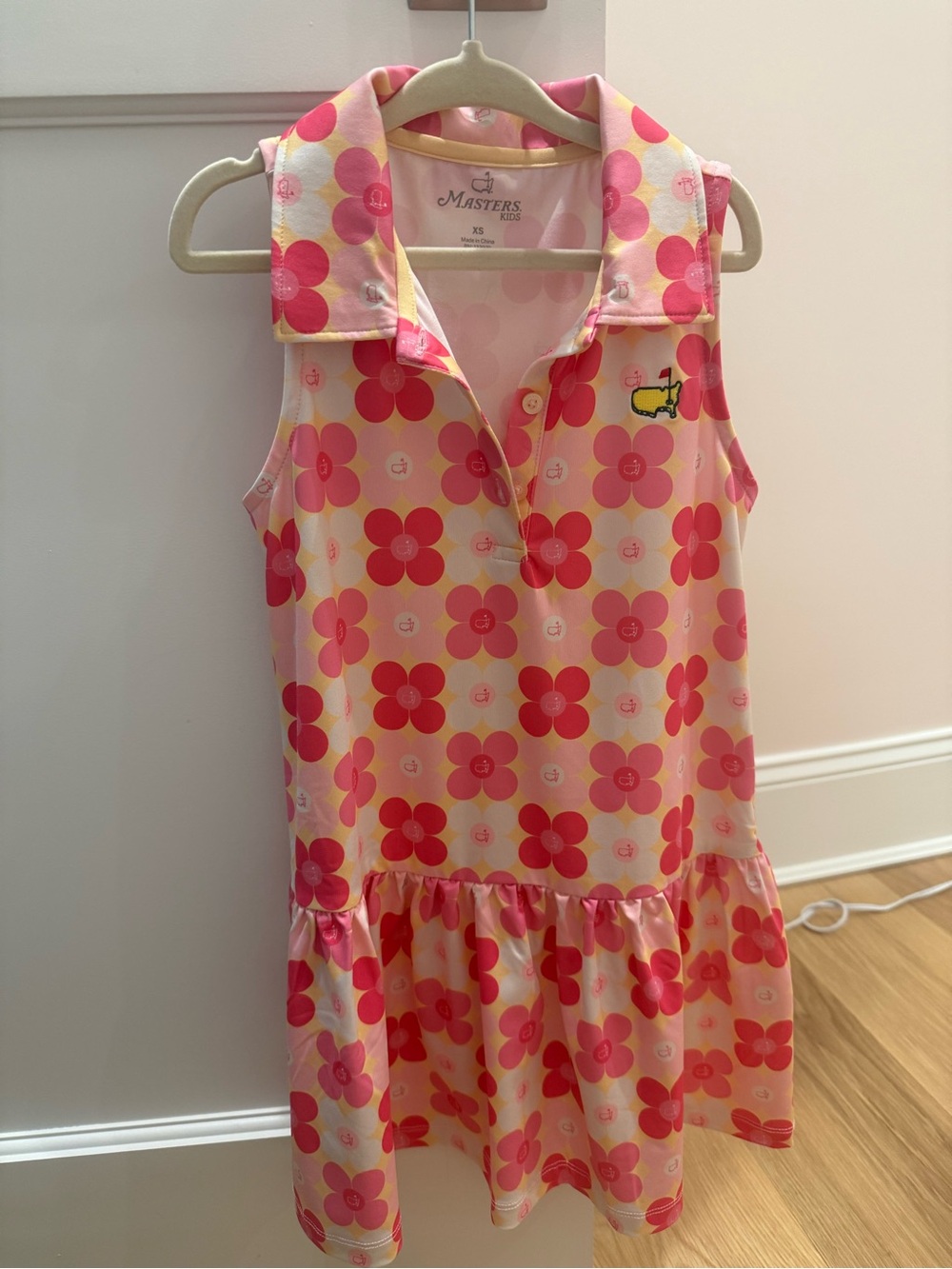 Masters Pink and Yellow Floral Sleeveless Golf Dress (NWOT). Rare find